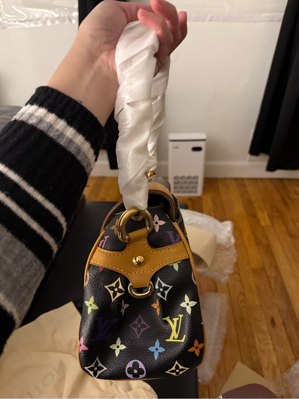 Multicolor Monogram Pattern Mini Shoulder Bag